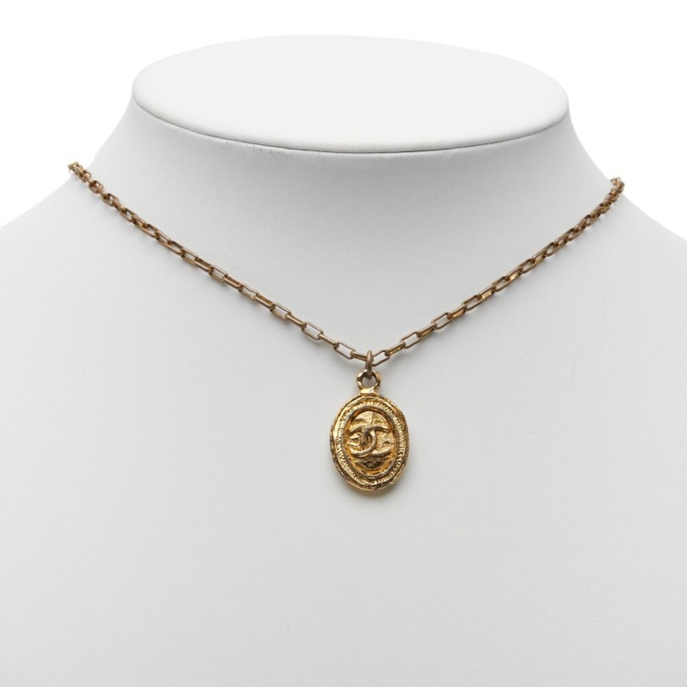 CHANEL Authentic Vintage Gold Logo Necklace - Picture 8 of 8